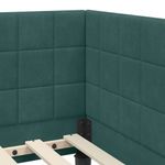 Casa si Gradina - Mobilier - Paturi si accesorii - Paturi - Cadru de pat coltar Verde inchis 100 x 200 cm Catifea - Infinity.ro