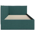 Casa si Gradina - Mobilier - Paturi si accesorii - Paturi - Cadru de pat coltar Verde inchis 90 x 200 cm tesatura - Infinity.ro