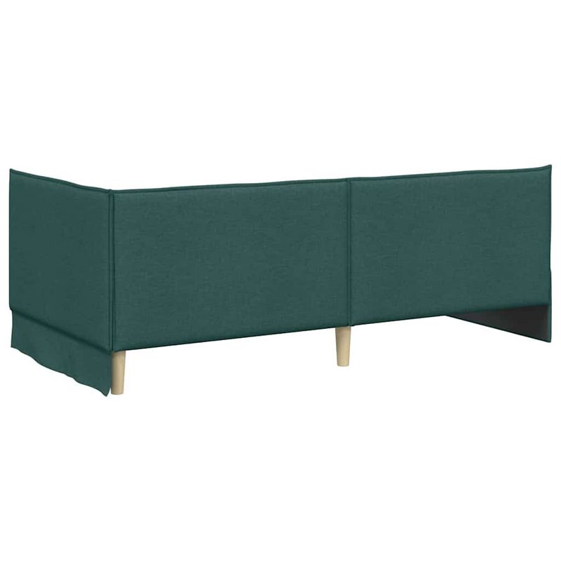 Casa si Gradina - Mobilier - Paturi si accesorii - Paturi - Cadru de pat coltar Verde inchis 90 x 200 cm tesatura - Infinity.ro