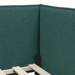 Casa si Gradina - Mobilier - Paturi si accesorii - Paturi - Cadru de pat coltar Verde inchis 90 x 200 cm tesatura - Infinity.ro