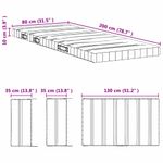 Casa si Gradina - Mobilier - Saltele si somiere - Saltele - Saltea din spuma Manual Alb 80 x 200 cm tesatura - Infinity.ro