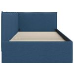 Casa si Gradina - Mobilier - Paturi si accesorii - Paturi - Cadru de pat coltar cu headboard albastru 80 x 200 cm tesatura - Infinity.ro