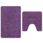 Casa si Gradina - Textile si covoare - Covoare - Covorase baie - Covoras de baie 2 pcs Violet 50 x 50 cm Polipropilena - Infinity.ro