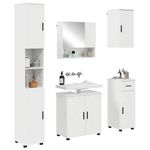 Casa si Gradina - Mobilier - Mobilier baie - Corpuri baie - Set de mobilier pentru baie cu sertar 5 pcs Alb foarte lucios - Infinity.ro