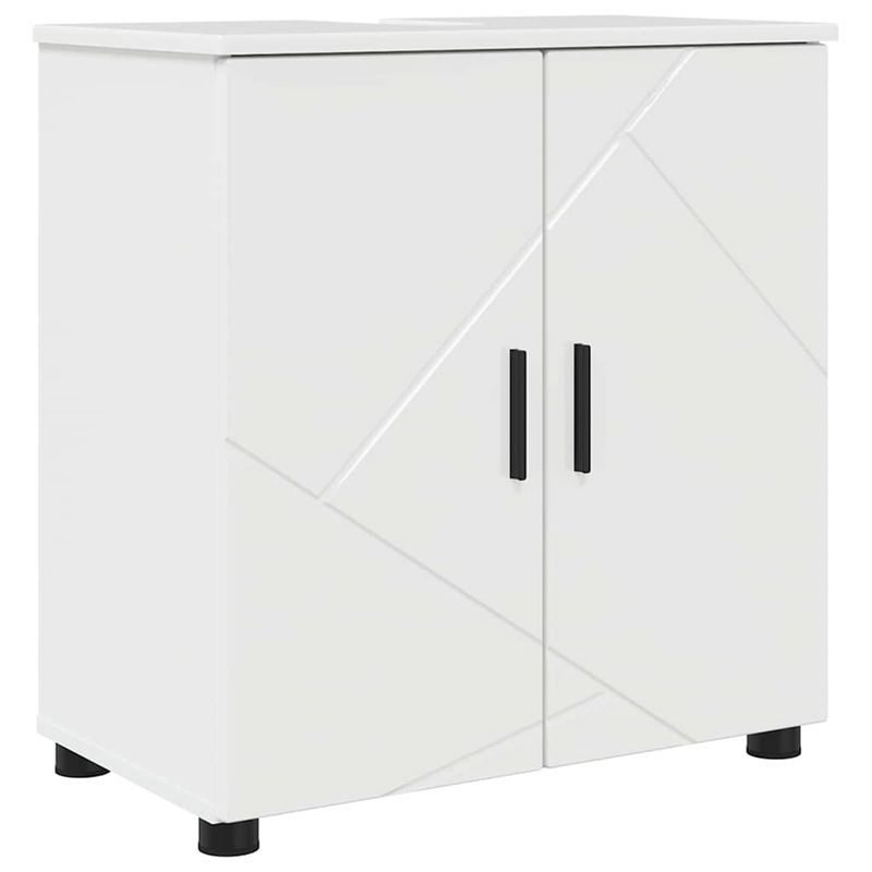 Casa si Gradina - Mobilier - Mobilier baie - Corpuri baie - Set de mobilier pentru baie cu sertar 5 pcs Alb foarte lucios - Infinity.ro