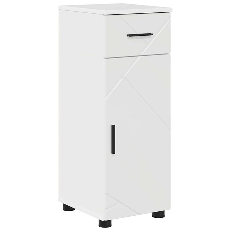 Casa si Gradina - Mobilier - Mobilier baie - Corpuri baie - Set de mobilier pentru baie cu sertar 5 pcs Alb foarte lucios - Infinity.ro