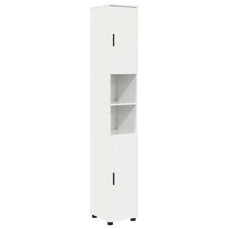 Casa si Gradina - Mobilier - Mobilier baie - Corpuri baie - Set de mobilier pentru baie cu sertar 5 pcs Alb foarte lucios - Infinity.ro