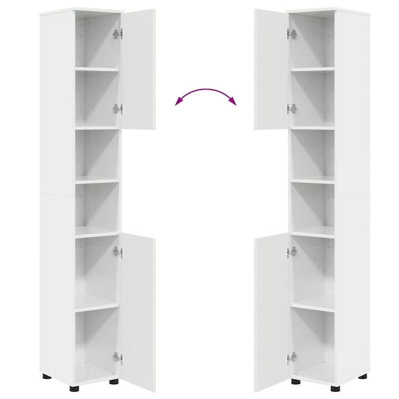 Casa si Gradina - Mobilier - Mobilier baie - Corpuri baie - Set de mobilier pentru baie cu sertar 5 pcs Alb foarte lucios - Infinity.ro