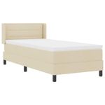 Casa si Gradina - Mobilier - Paturi si accesorii - Paturi - Pat boxspring cu saltea cu saltea cu headboard Crem 80 x 200 cm - Infinity.ro
