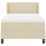 Casa si Gradina - Mobilier - Paturi si accesorii - Paturi - Pat boxspring cu saltea cu saltea cu headboard Crem 80 x 200 cm - Infinity.ro