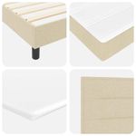 Casa si Gradina - Mobilier - Paturi si accesorii - Paturi - Pat boxspring cu saltea cu saltea cu headboard Crem 80 x 200 cm - Infinity.ro