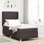 Casa si Gradina - Mobilier - Paturi si accesorii - Paturi - Pat cu arcuri cu saltea Maro 90 x 190 cm tesatura - Infinity.ro