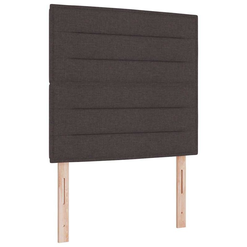 Casa si Gradina - Mobilier - Paturi si accesorii - Paturi - Pat cu arcuri cu saltea Maro 90 x 190 cm tesatura - Infinity.ro