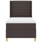 Casa si Gradina - Mobilier - Paturi si accesorii - Paturi - Pat cu arcuri cu saltea Maro 90 x 190 cm tesatura - Infinity.ro
