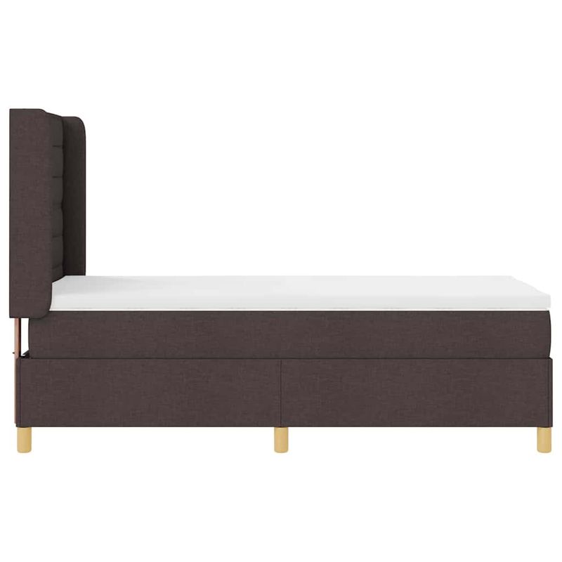 Casa si Gradina - Mobilier - Paturi si accesorii - Paturi - Pat cu arcuri cu saltea Maro 90 x 190 cm tesatura - Infinity.ro