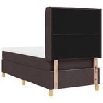 Casa si Gradina - Mobilier - Paturi si accesorii - Paturi - Pat cu arcuri cu saltea Maro 90 x 190 cm tesatura - Infinity.ro