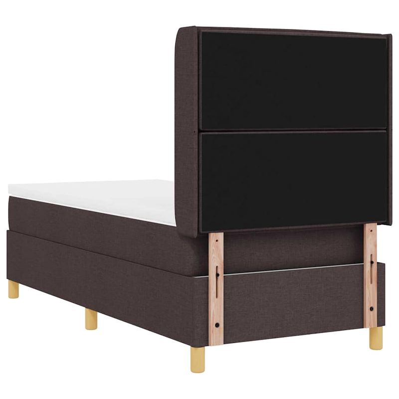 Casa si Gradina - Mobilier - Paturi si accesorii - Paturi - Pat cu arcuri cu saltea Maro 90 x 190 cm tesatura - Infinity.ro