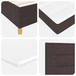Casa si Gradina - Mobilier - Paturi si accesorii - Paturi - Pat cu arcuri cu saltea Maro 90 x 190 cm tesatura - Infinity.ro