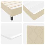 Casa si Gradina - Mobilier - Paturi si accesorii - Paturi - Pat cu arcuri cu saltea cu headboard Crem 80 x 200 cm tesatura - Infinity.ro