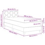 Casa si Gradina - Mobilier - Paturi si accesorii - Paturi - Pat cu arcuri cu saltea cu headboard Crem 80 x 200 cm tesatura - Infinity.ro