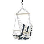 Casa si Gradina - Gradina si terasa - Balansoare si hamace - Hamace si suporturi - Hamac tip scaun suspendat,SGTT,100x50cm,max 150 kg,bumbac,albastru/alb - Infinity.ro
