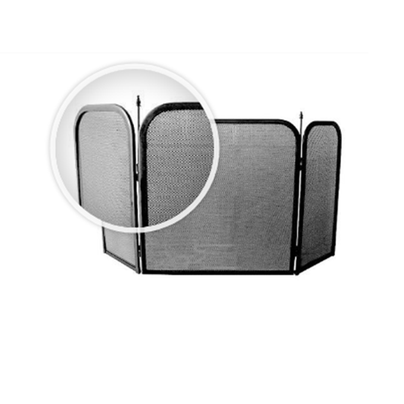 Casa si Gradina - Termice - Sobe, Seminee si accesorii - Accesorii seminee si sobe - Panou pliabil pentru protectie semineu, otel negru, 54x95 cm - Infinity.ro