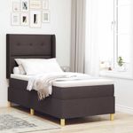 Casa si Gradina - Mobilier - Paturi si accesorii - Paturi - Pat cu arcuri cu saltea Maro 90 x 190 cm tesatura - Infinity.ro