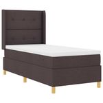 Casa si Gradina - Mobilier - Paturi si accesorii - Paturi - Pat cu arcuri cu saltea Maro 90 x 190 cm tesatura - Infinity.ro