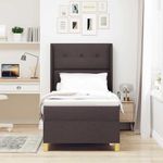 Casa si Gradina - Mobilier - Paturi si accesorii - Paturi - Pat cu arcuri cu saltea Maro 90 x 190 cm tesatura - Infinity.ro