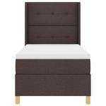 Casa si Gradina - Mobilier - Paturi si accesorii - Paturi - Pat cu arcuri cu saltea Maro 90 x 190 cm tesatura - Infinity.ro