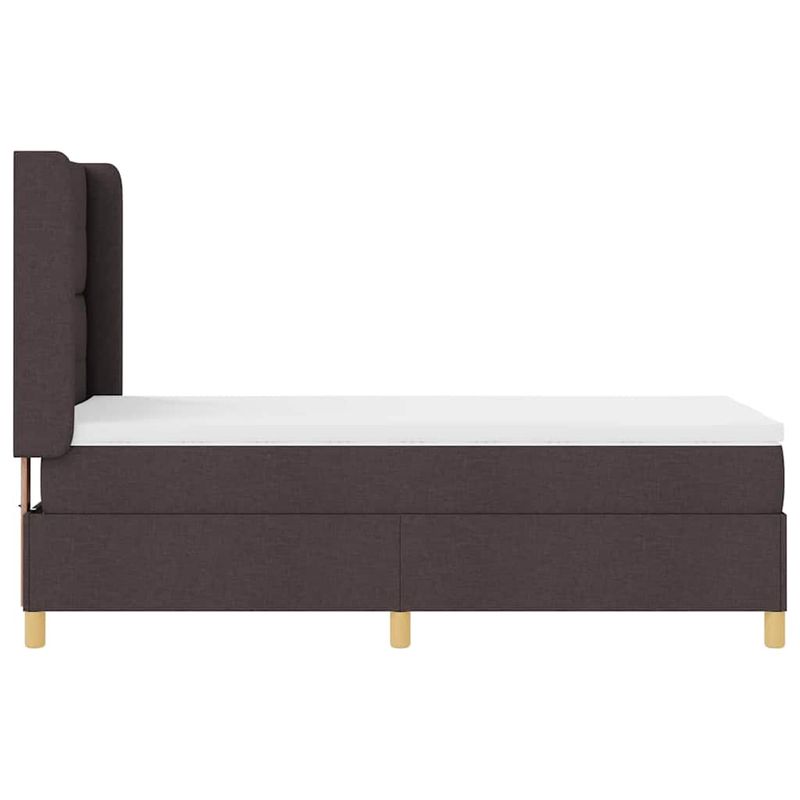 Casa si Gradina - Mobilier - Paturi si accesorii - Paturi - Pat cu arcuri cu saltea Maro 90 x 190 cm tesatura - Infinity.ro