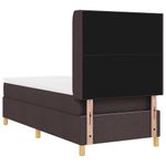 Casa si Gradina - Mobilier - Paturi si accesorii - Paturi - Pat cu arcuri cu saltea Maro 90 x 190 cm tesatura - Infinity.ro