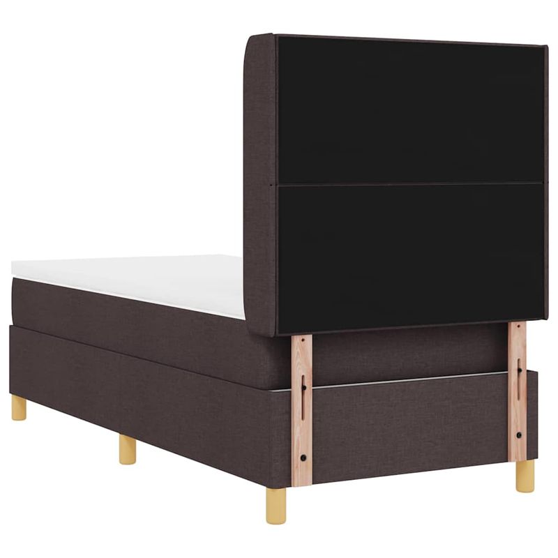 Casa si Gradina - Mobilier - Paturi si accesorii - Paturi - Pat cu arcuri cu saltea Maro 90 x 190 cm tesatura - Infinity.ro