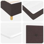Casa si Gradina - Mobilier - Paturi si accesorii - Paturi - Pat cu arcuri cu saltea Maro 90 x 190 cm tesatura - Infinity.ro