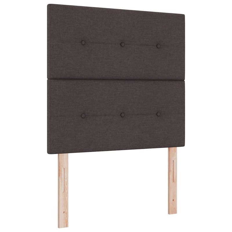 Casa si Gradina - Mobilier - Paturi si accesorii - Paturi - Pat cu arcuri cu saltea Maro inchis 90 x 190 cm tesatura - Infinity.ro