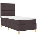 Casa si Gradina - Mobilier - Paturi si accesorii - Paturi - Pat cu arcuri cu saltea Maro inchis 90 x 190 cm tesatura - Infinity.ro