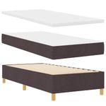 Casa si Gradina - Mobilier - Paturi si accesorii - Paturi - Pat cu arcuri cu saltea Maro inchis 90 x 190 cm tesatura - Infinity.ro