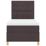 Casa si Gradina - Mobilier - Paturi si accesorii - Paturi - Pat cu arcuri cu saltea Maro inchis 90 x 190 cm tesatura - Infinity.ro