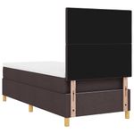 Casa si Gradina - Mobilier - Paturi si accesorii - Paturi - Pat cu arcuri cu saltea Maro inchis 90 x 190 cm tesatura - Infinity.ro