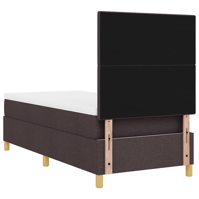 Casa si Gradina - Mobilier - Paturi si accesorii - Paturi - Pat cu arcuri cu saltea Maro inchis 90 x 190 cm tesatura - Infinity.ro