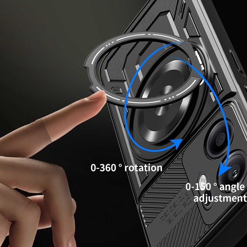 Laptop, Telefoane si Tablete - Telefoane mobile si accesorii - Accesorii Telefoane - Huse telefoane - Husa pentru Oppo Reno13 F 4G / Reno13 F 5G / Reno13 FS 5G - Techsuit RuggedCam - Negru - Infinity.ro