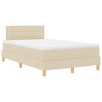 Casa si Gradina - Mobilier - Paturi si accesorii - Paturi - Pat cu arcuri cu saltea cu headboard Crem 120 x 190 cm tesatura - Infinity.ro