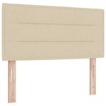 Casa si Gradina - Mobilier - Paturi si accesorii - Paturi - Pat cu arcuri cu saltea cu headboard Crem 120 x 190 cm tesatura - Infinity.ro
