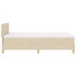 Casa si Gradina - Mobilier - Paturi si accesorii - Paturi - Pat cu arcuri cu saltea cu headboard Crem 120 x 190 cm tesatura - Infinity.ro