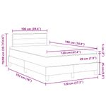 Casa si Gradina - Mobilier - Paturi si accesorii - Paturi - Pat cu arcuri cu saltea cu headboard Crem 120 x 190 cm tesatura - Infinity.ro