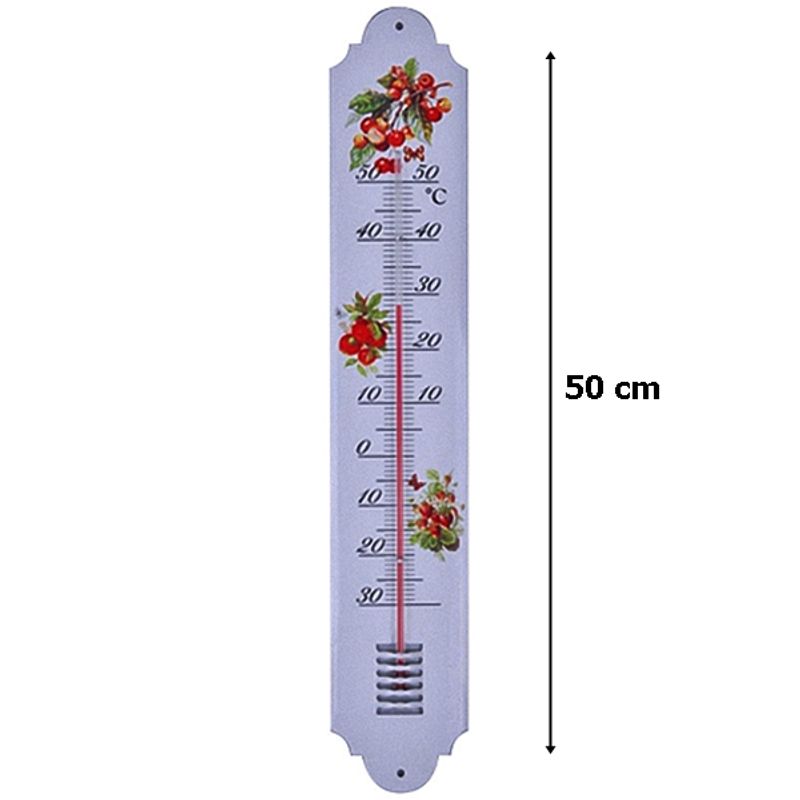 TV, Audio-Video si Foto - Optica, astronomie si metrologie - Meteorologie - Termometre Meteo - Termometru metalic CS 50 cm pentru interior/exterior -30ﾰ C + 50ﾰ C - Infinity.ro