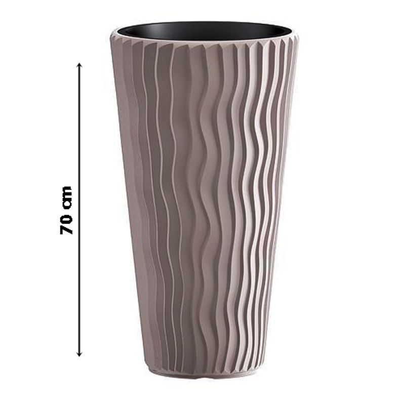 Casa si Gradina - Gradinarit si plante - Plante si ghivece - Ghivece si suporturi - Ghiveci pentru flori SGTT RoundSandy diametru 38 cm,inaltime 70 cm,mocca - Infinity.ro