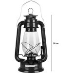 Casa si Gradina - Corpuri si surse de iluminat - Veioze si lampi - Lampadare - Lampa cu gaz lampant, SGTT Black, inaltime 30 cm, cu agatatoare - Infinity.ro