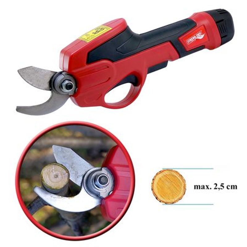 Casa si Gradina - Gradinarit si plante - Unelte gradinarit - Foarfeci gradinarit - Foarfeca electrica de gradina, cu acumulator, 1.5 Ah, 7.2 V, Strend Pro - Infinity.ro