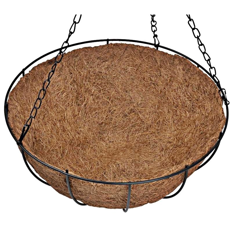 Casa si Gradina - Gradinarit si plante - Plante si ghivece - Ghivece si suporturi - Suport pentru flori din cocos si metal SGTT Coconut 30x30x14 cm - Infinity.ro